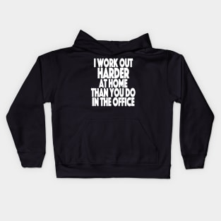 Working Out From Home Funny Workout At Home Kids Hoodie